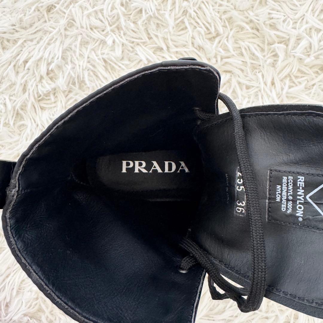 新品未使用　リナイロン　プラダ　モノリス　ブーツ　ブラック　23cm　ハイカット