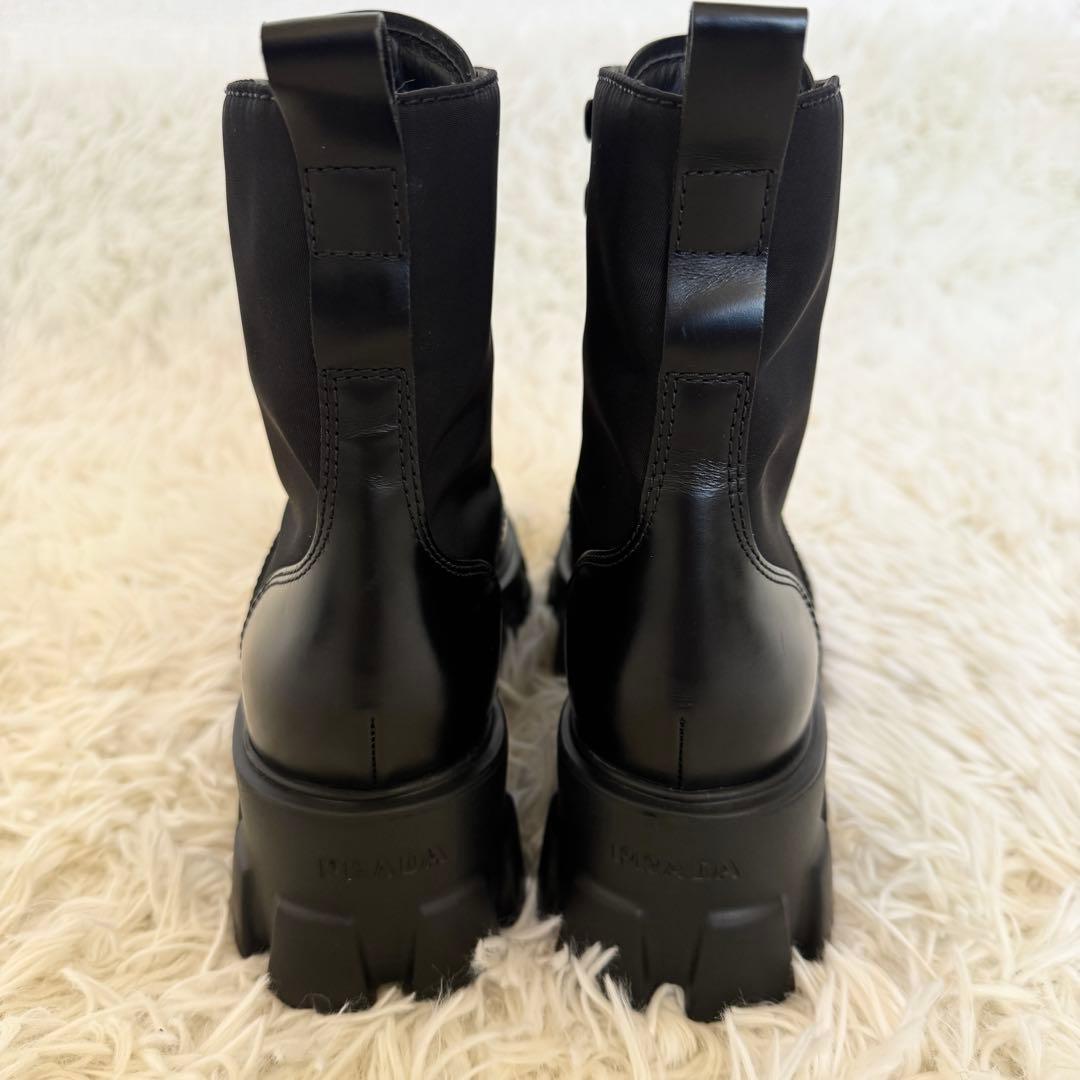 新品未使用　リナイロン　プラダ　モノリス　ブーツ　ブラック　23cm　ハイカット