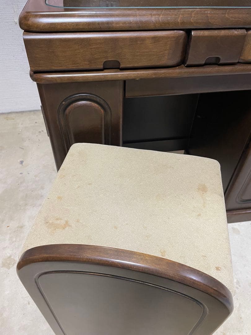 クラシック三面鏡ドレッサー ブラウン