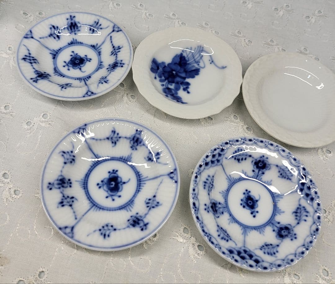 美品✨ロイヤルコペンハーゲン ブルーフルーテッド 豆皿 バタープレート 5枚