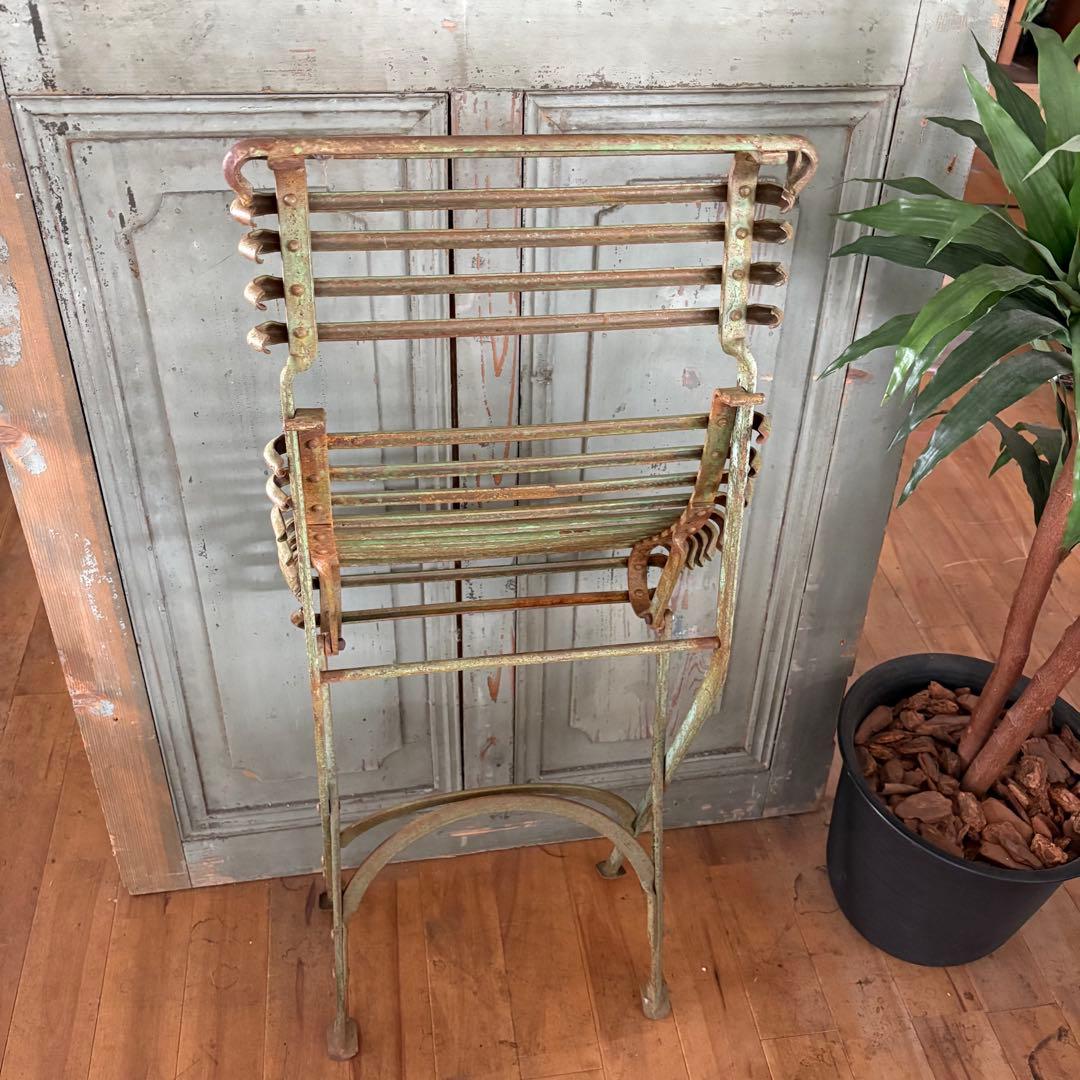 お取り置き中！4脚 フランス アンティーク ビンテージ アイアン チェアー