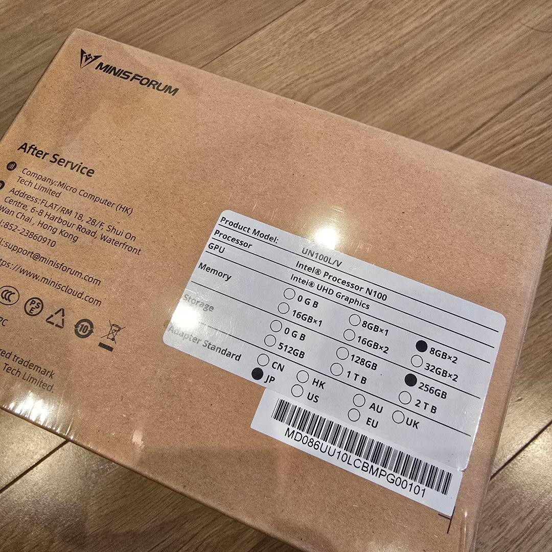 Minisforum UN100 ミニデスクトップPC 新品