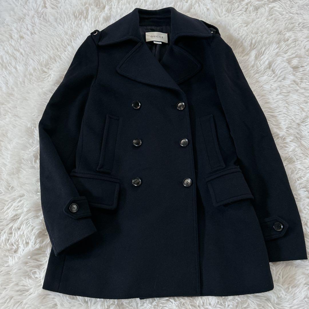【極美品】グッチ ダブルブレストコート ウール Pコート 現行タグ