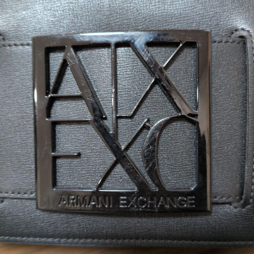 ARMANI EXCHANGE　スクエアロゴバックルショルダーバック　極美品