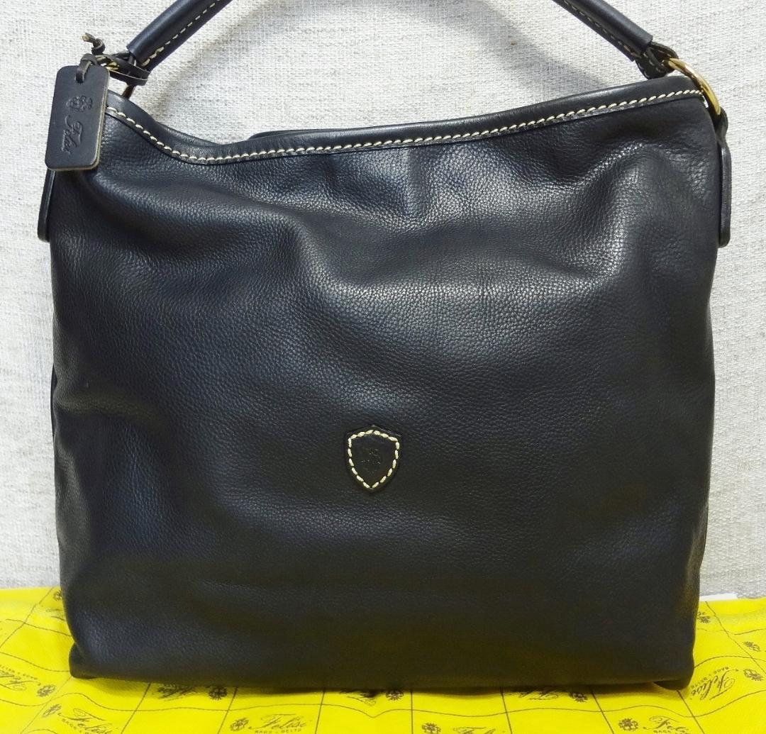 ニッシー【美品】Felisi 　フェリージ　14-8　レザー　バッグ　黒