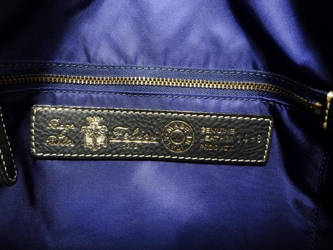 ニッシー【美品】Felisi 　フェリージ　14-8　レザー　バッグ　黒