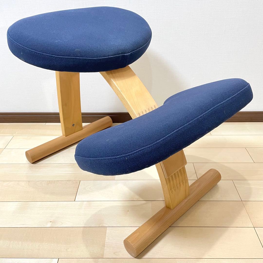 バランスラボ バランスチェア バランスイージー ネイビー 中古品 サカモトハウス