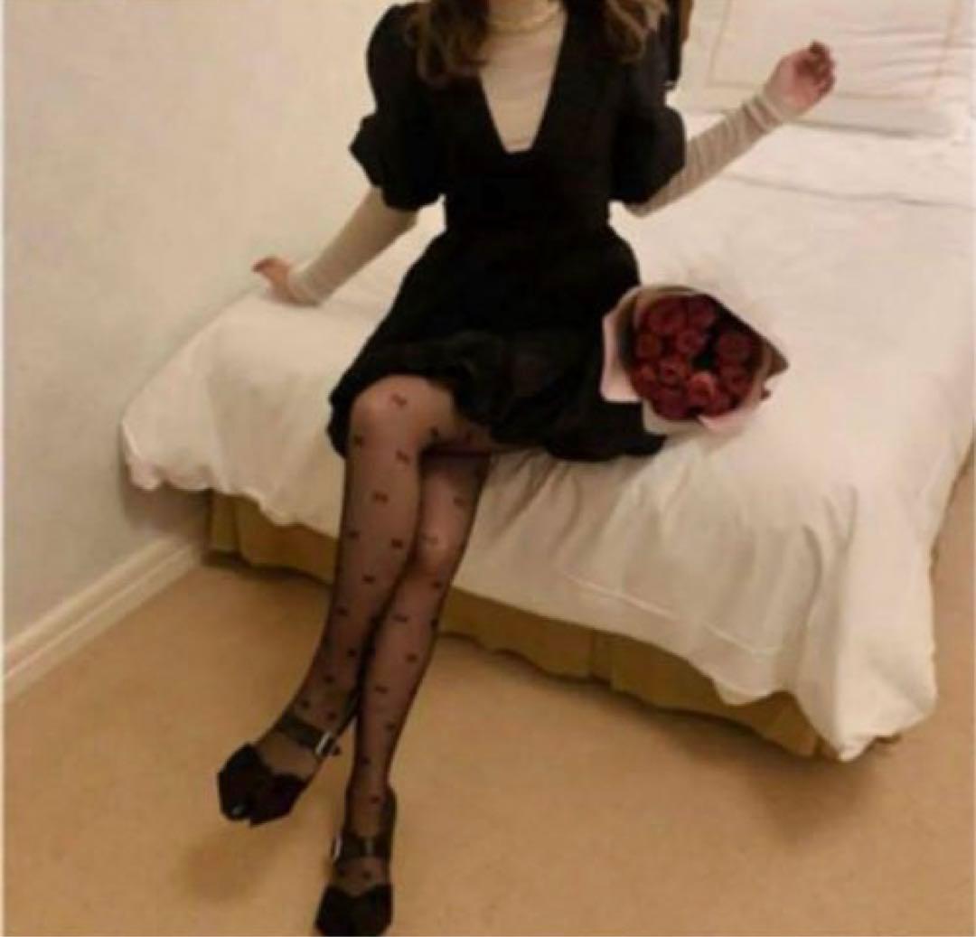 新品タグ付き‼️ トリートユアセルフ パフミニドレス ミニワンピ パフスリーブ