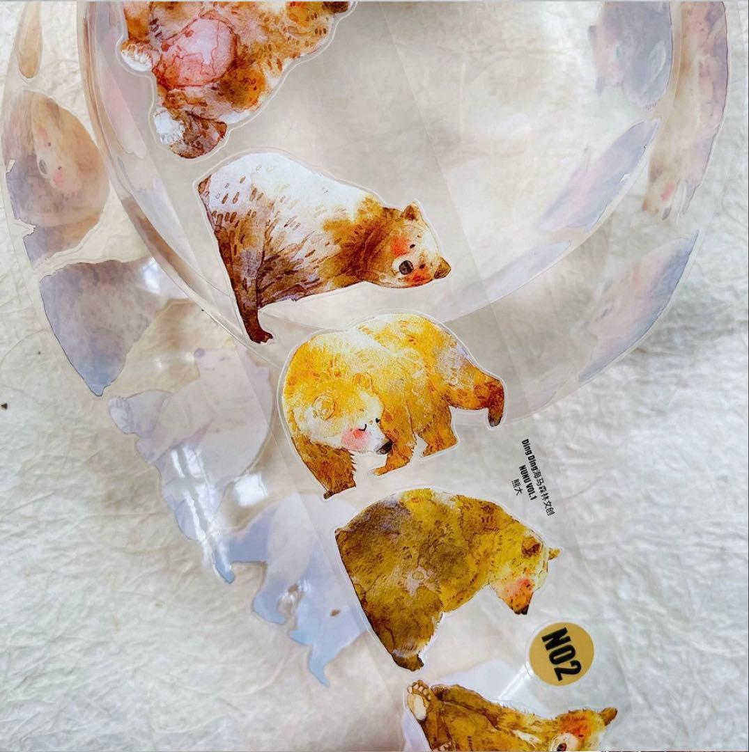 PET 熊大 ダイカット加工 4.5cm×5m 海外マスキングテープ クマ