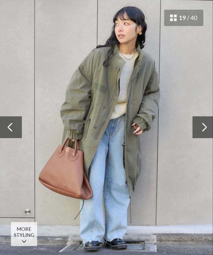 freak's store オリーブ色 キルティング モッズコート