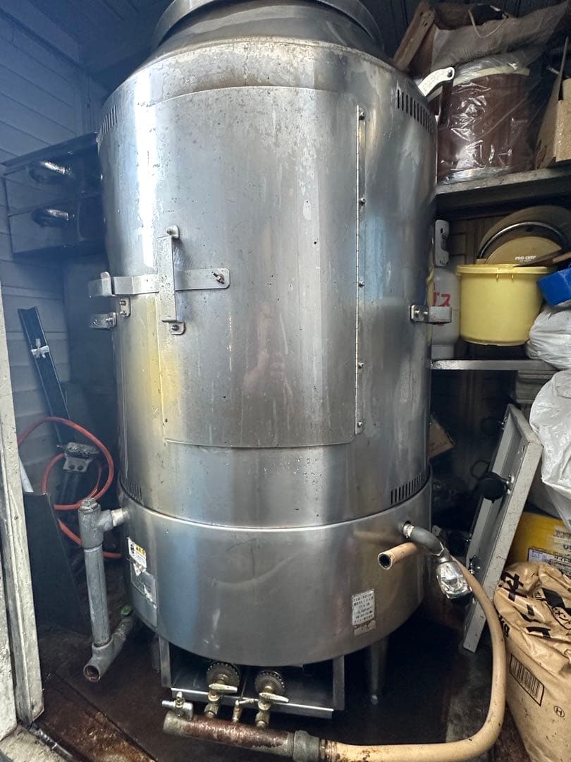 カモ焼釜 都市ガス 中古品 直接引取りのみ