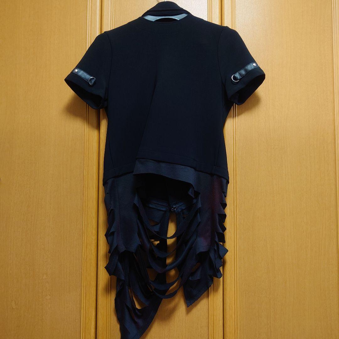 SEXPOT スタッズチェーン付きブラック　ダメージジャケット