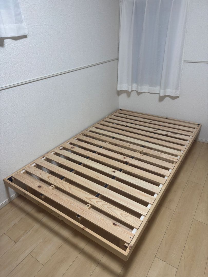 総檜脚付きすのこベッド(セミダブル) 【Pierna-ピエルナ SD ひのき