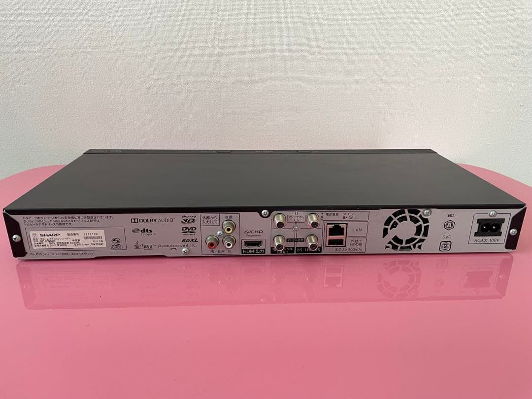SHARP BD-NW520 ブルーレイレコーダー　動作確認済