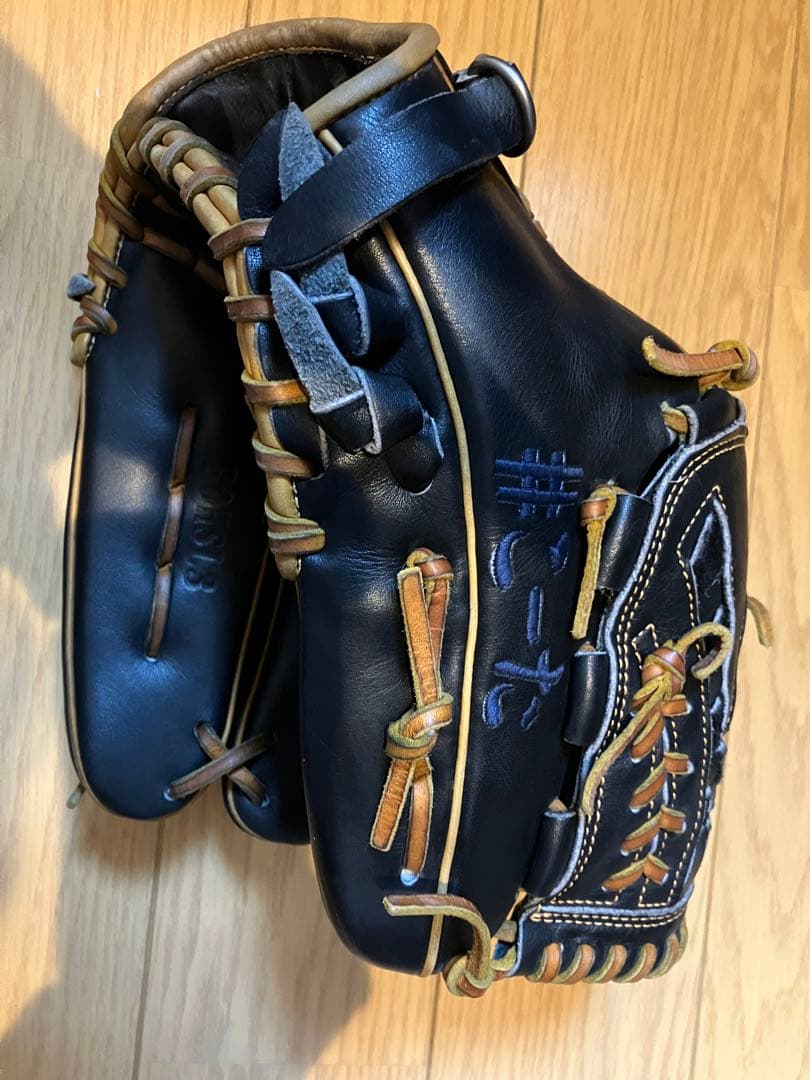 アシックス　硬式グローブ 黒