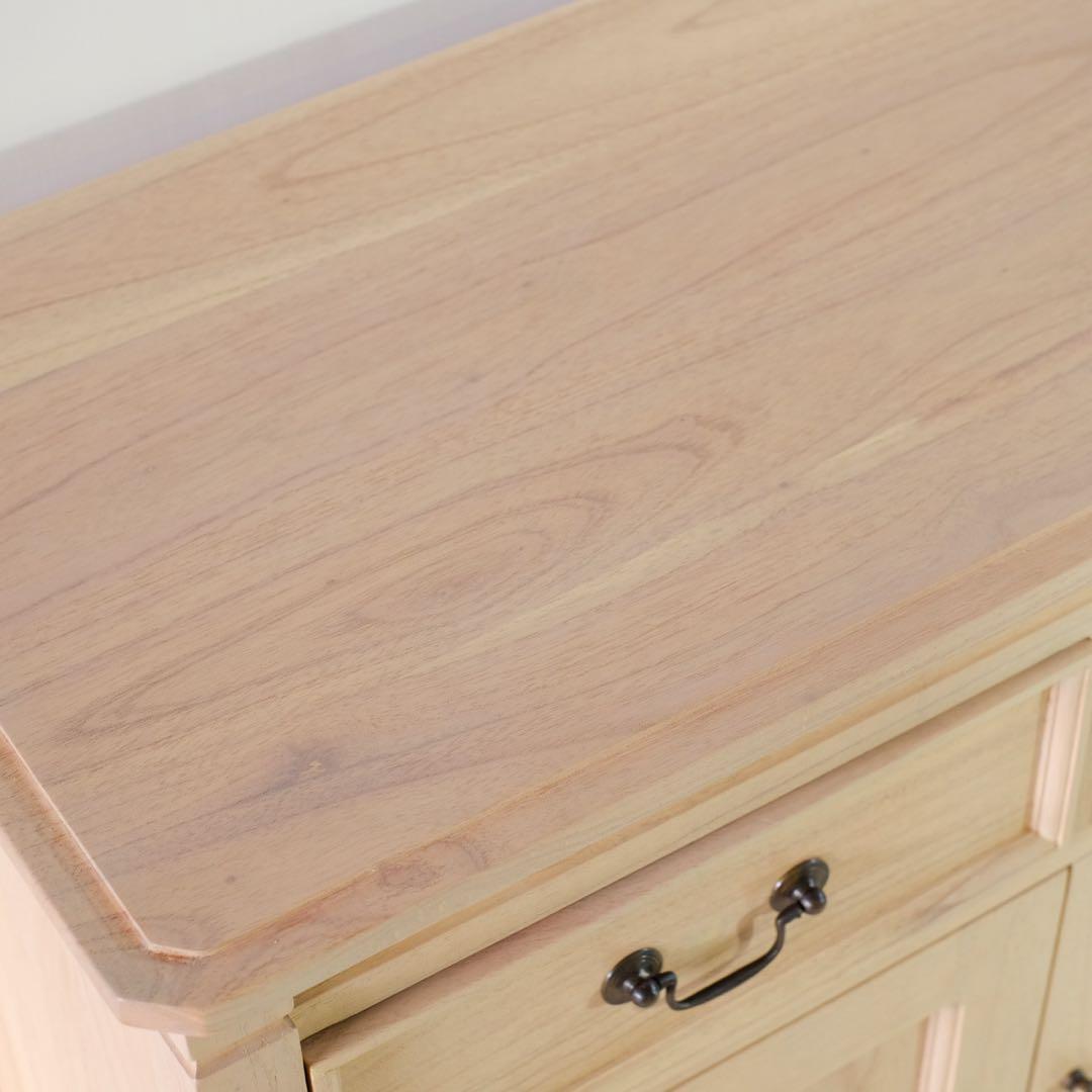 B 新品 ローキャビネット 収納棚 ナチュラル カントリー 北欧 ハワイアン