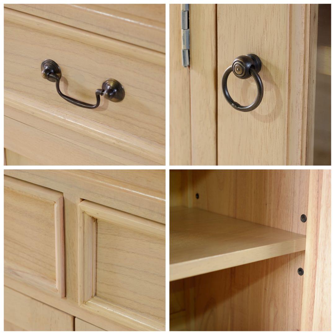 B 新品 ローキャビネット 収納棚 ナチュラル カントリー 北欧 ハワイアン