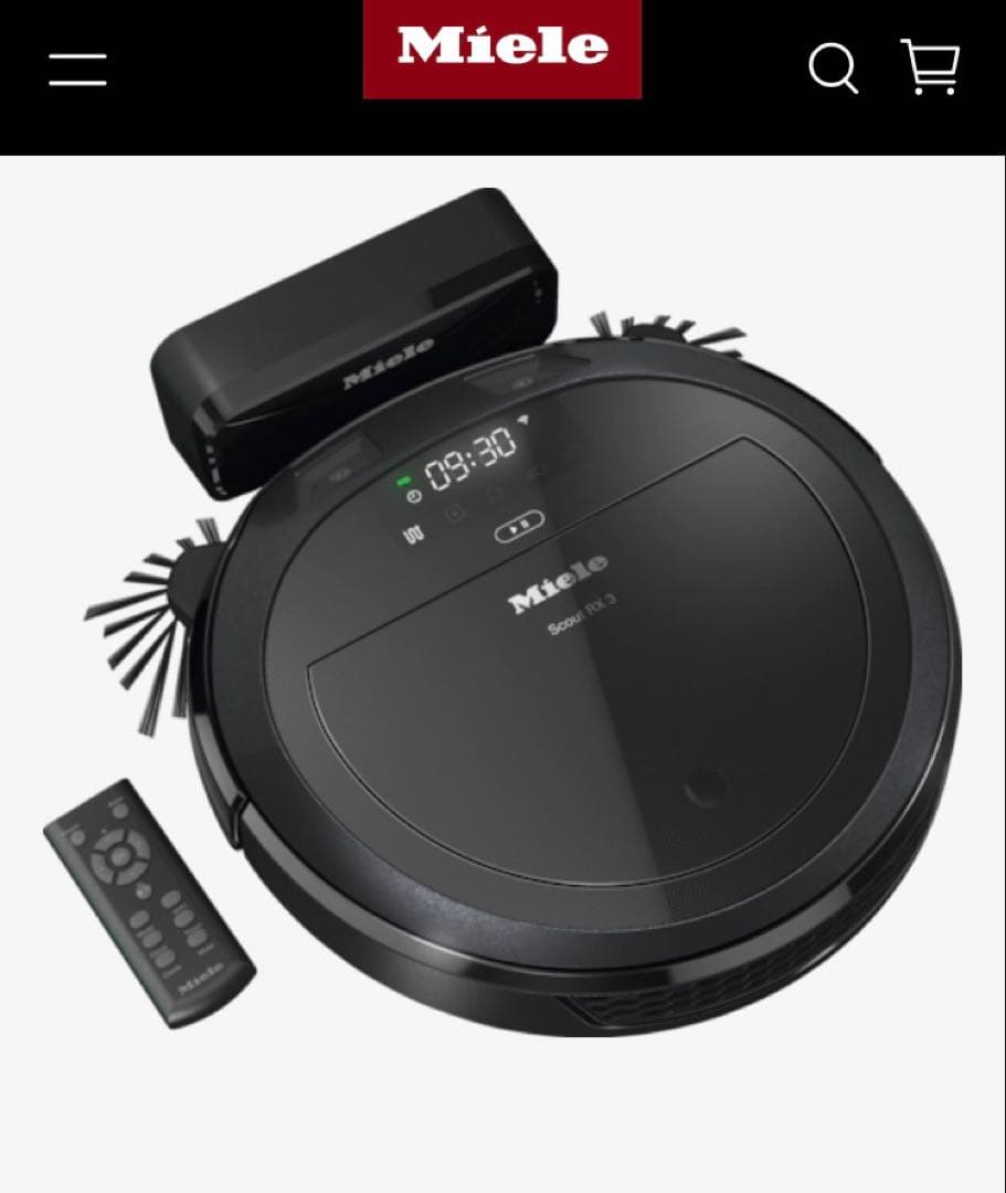 【るみるみ】Miele ロボット掃除機　Scout RX3 ブラック
