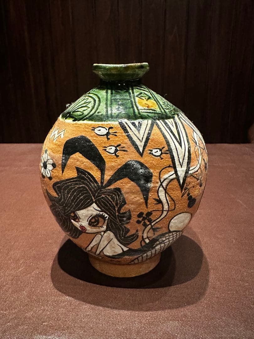 深見文紀　漫画織部　バニーガール文　ぐい呑