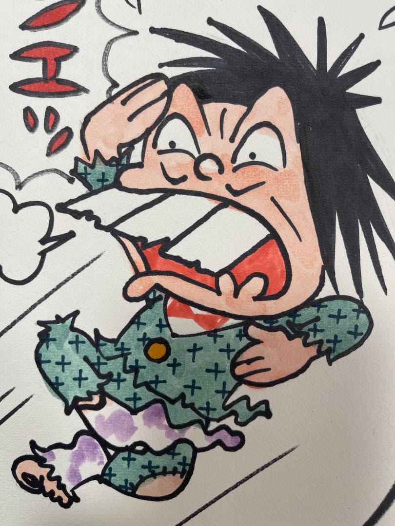 【黄色さま専用】おそ松くん【イヤミ】バシェッ＆ムシェーッセット　直筆サイン色紙