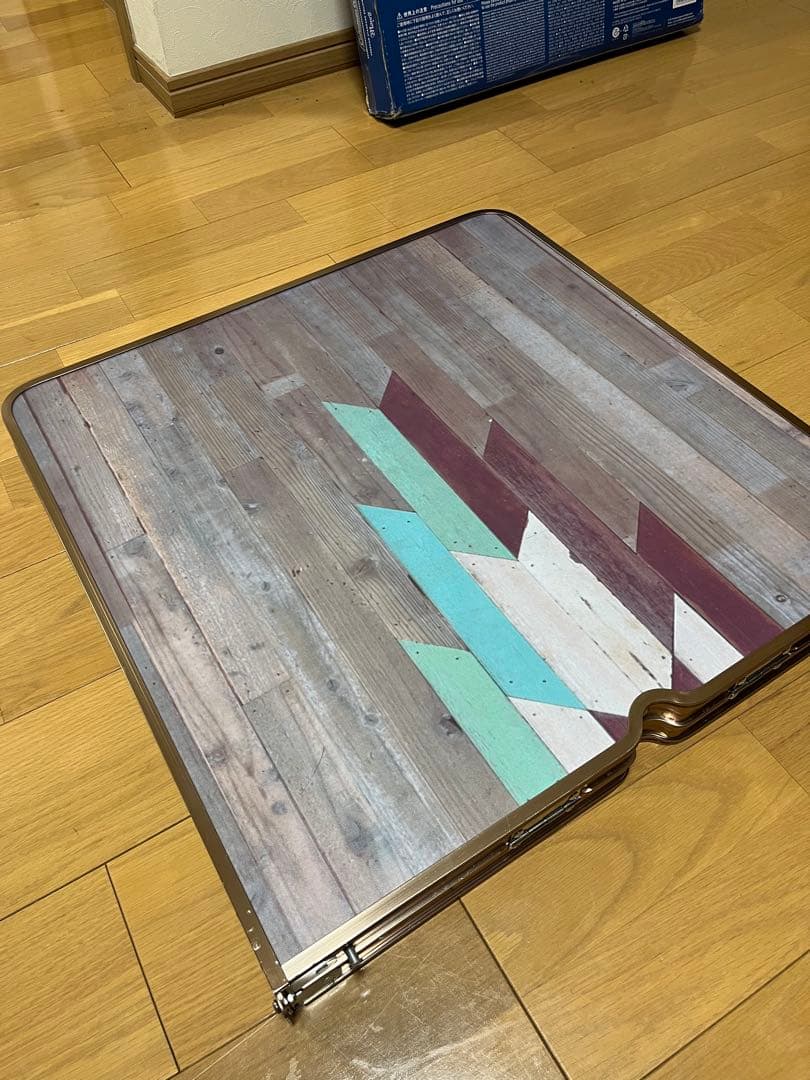 廃盤品Coleman インディゴレーベル リビングテーブル120 モザイクウッド