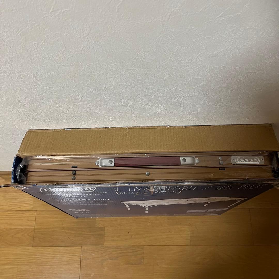 廃盤品Coleman インディゴレーベル リビングテーブル120 モザイクウッド