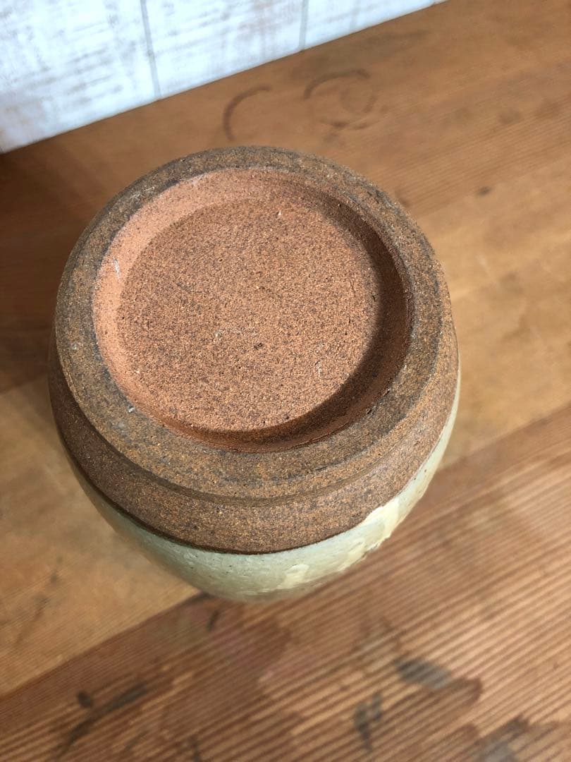 ユニーク♪　押葉瓶　河合紀作　花瓶　花器　生け花　インテリア　陶芸