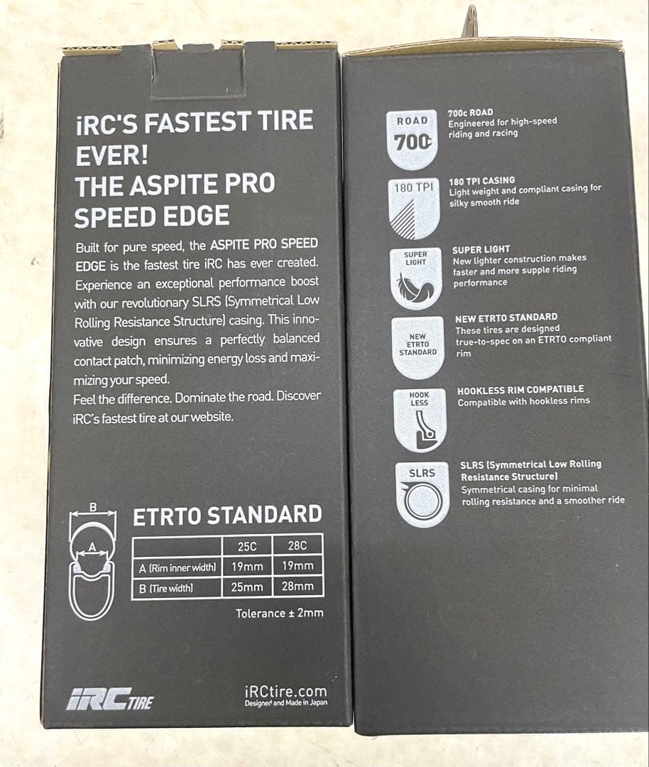 パーツ IRC ASPITE PRO SPEEDEDGE 700X25C