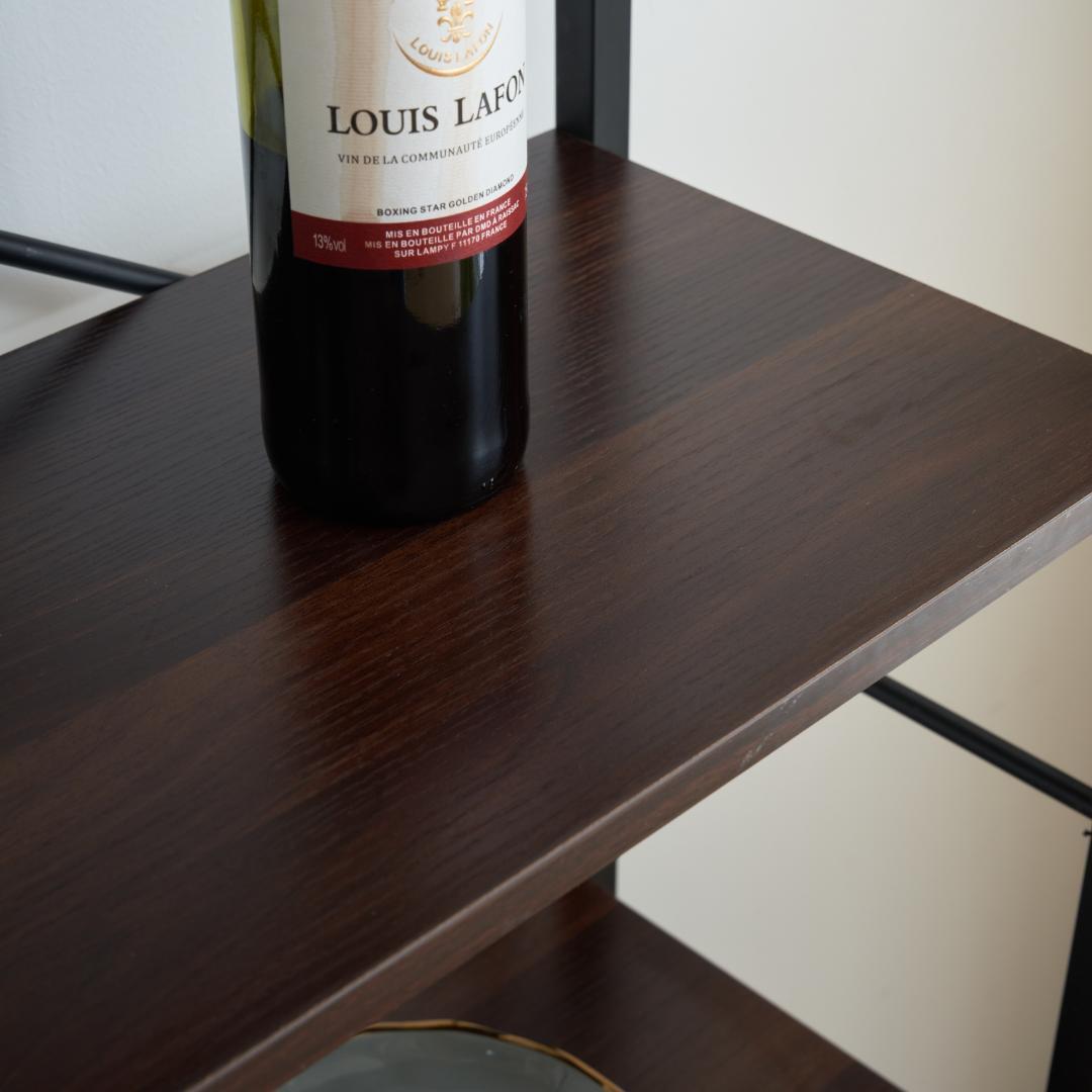 ブラウン 収納ラック 収納 本棚 食器棚 レンジ台 リビング キッチン