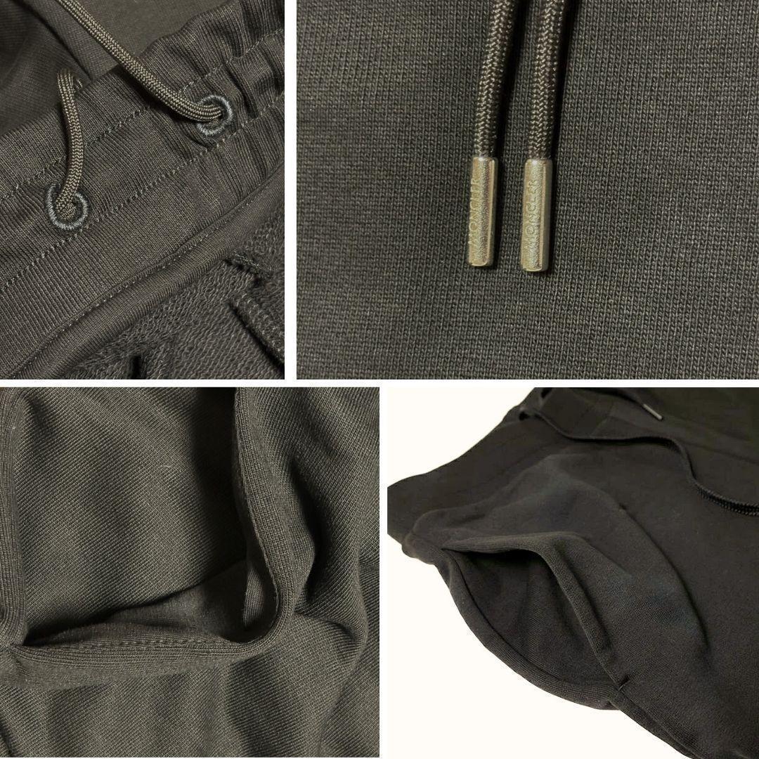 新品未使用☆MONCLER 3Dレタリング刺繡ロゴ セットアップ上下　XL　黒色