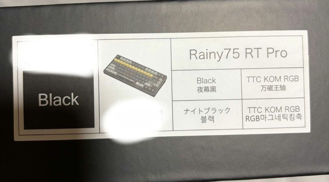 WOBKEY Rainy75 RT Pro ナイトブラック 美品