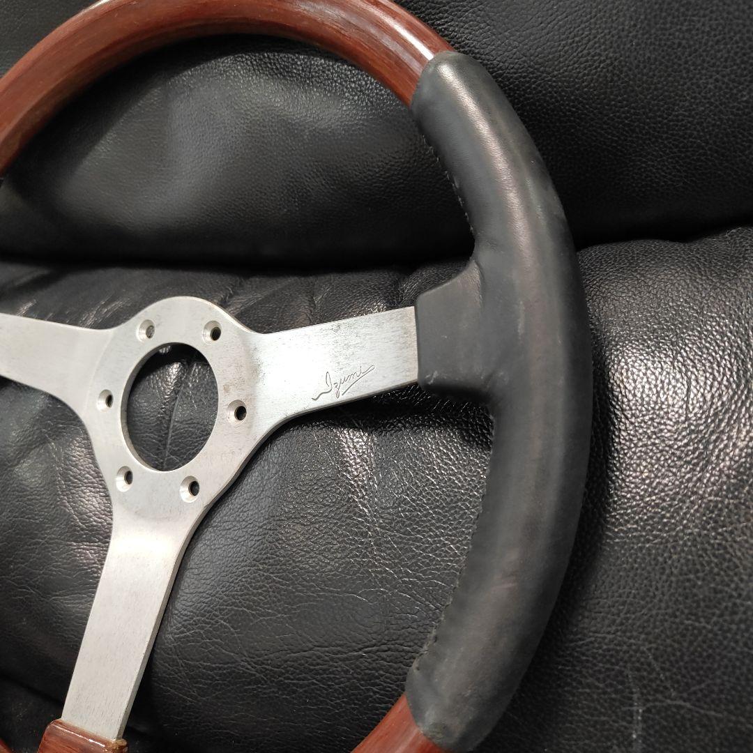 h*x様 Izumi ハンドル ウッド レザー 3本スポーク