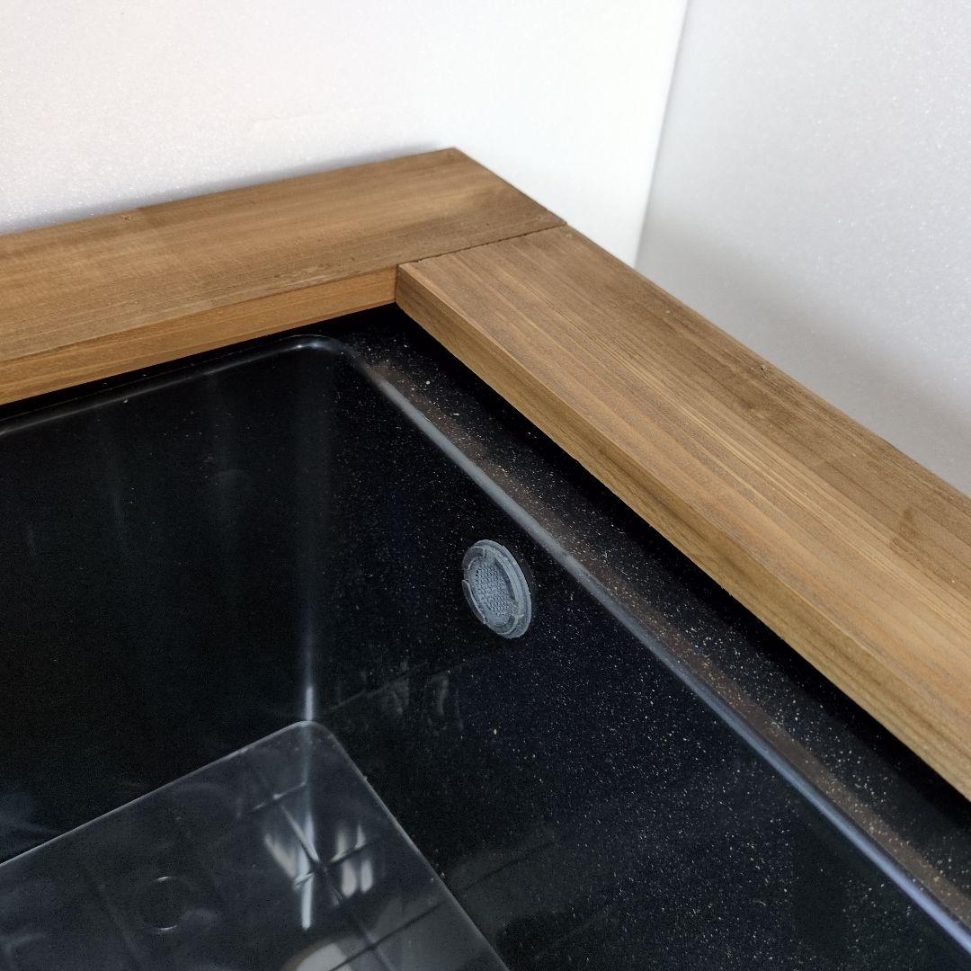 NV22 杉板カバーセット　オーバーフロー加工　木枠　ビオトープ　メダカ