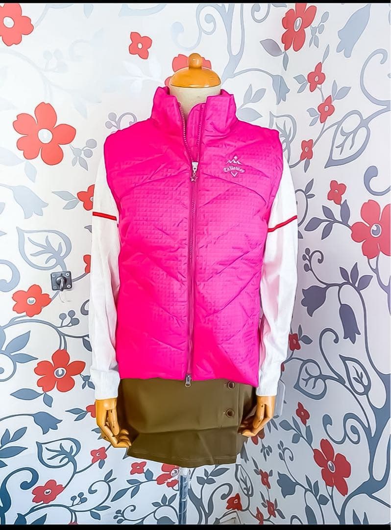【新品】キャロウェイ ピンク ４WAY ゴルフウェア ダウンジャケット ベスト