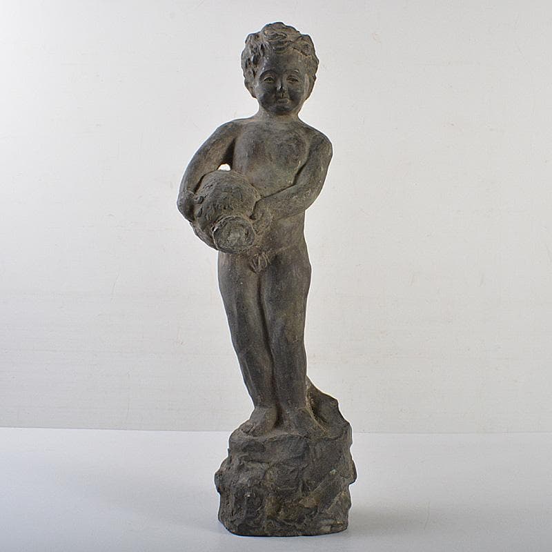 ブロンズ像　少年像　人物像　置物　高さ約43cm　重さ約3kg　M　R7251