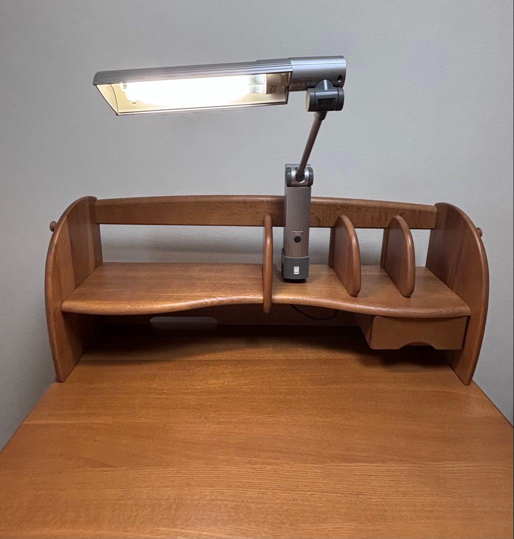 カリモク学習机 ４点セット ２-② 上棚デスクライト付