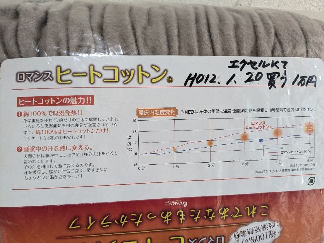 【新品未使用】 ロマンス小杉 ロマンスヒートコットン