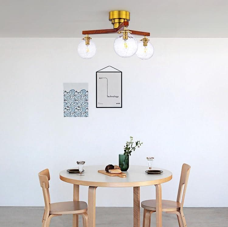 【新品・未開封】シーリングライト 3灯 天井照明 LED対応 レトロ おしゃれ