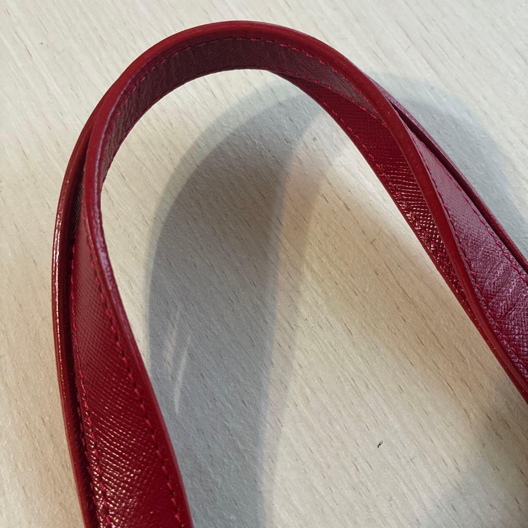 バーバリー ノバチェック ハンドバッグ ベージュ/レッド ゴールドチャーム 新品