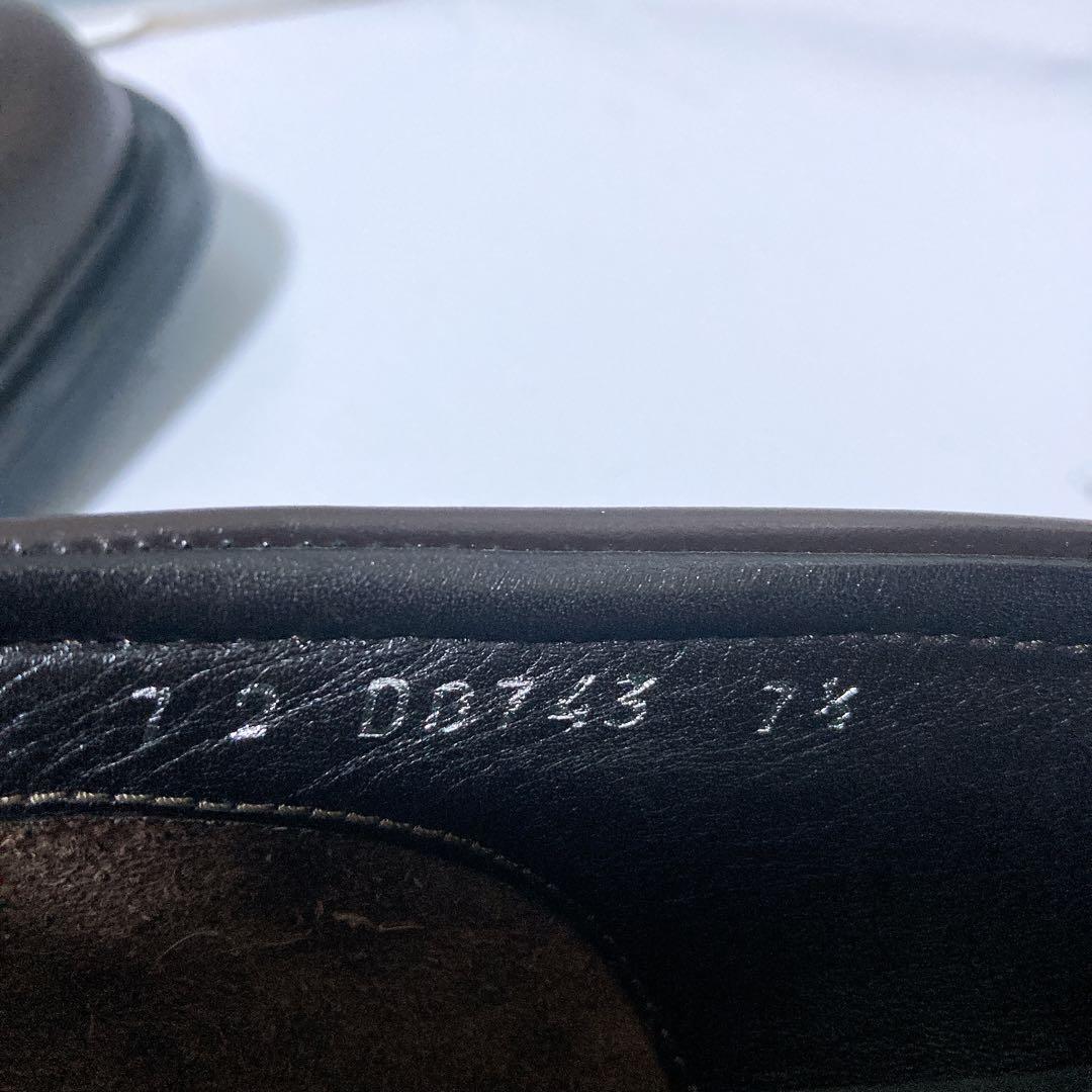 美品 PRADA ペニーローファー スクエアトゥ 本革 ブラウン 26.5