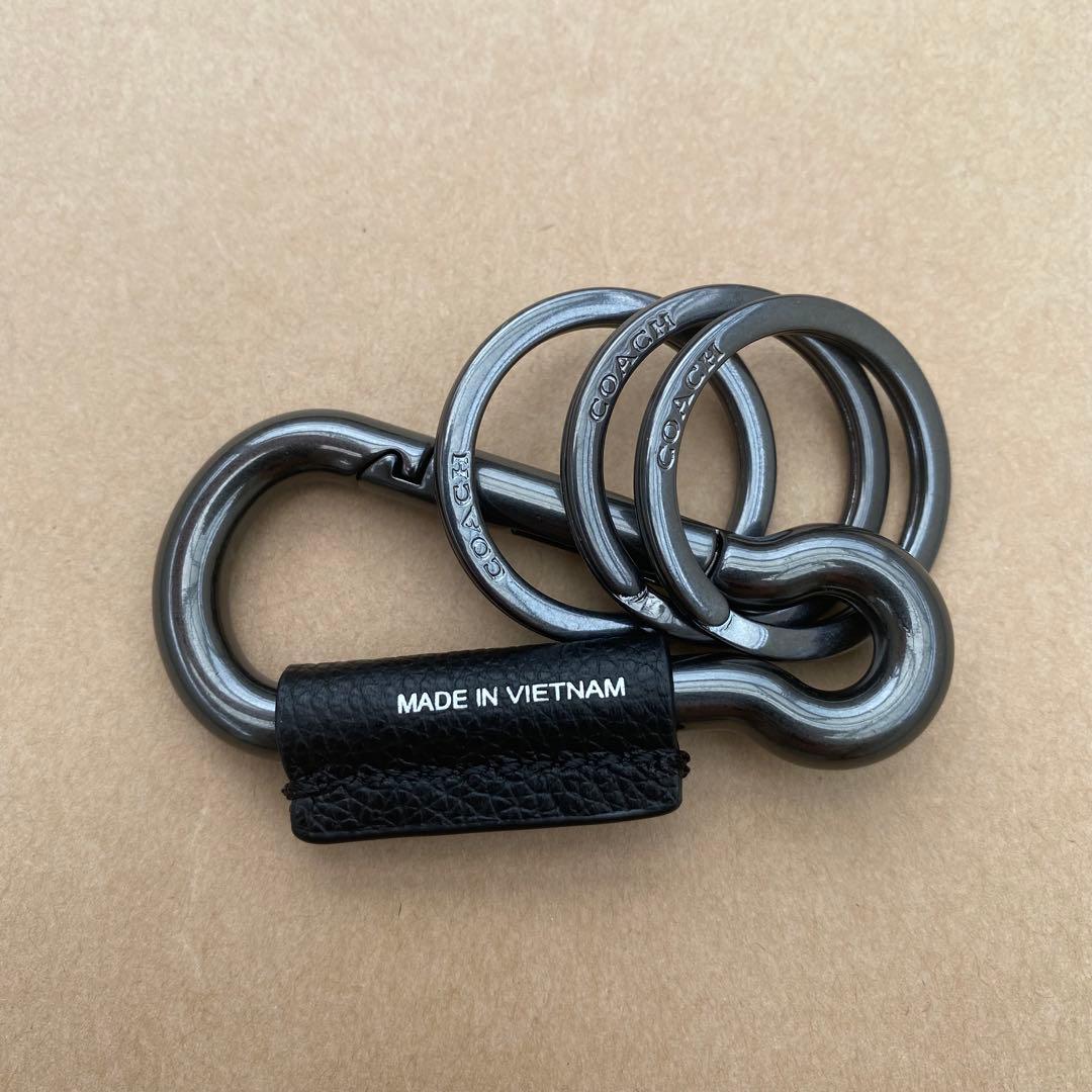 （付属品付き）カラビナ　コーチ　キーホルダー　キーケース　キーリング　ブラック
