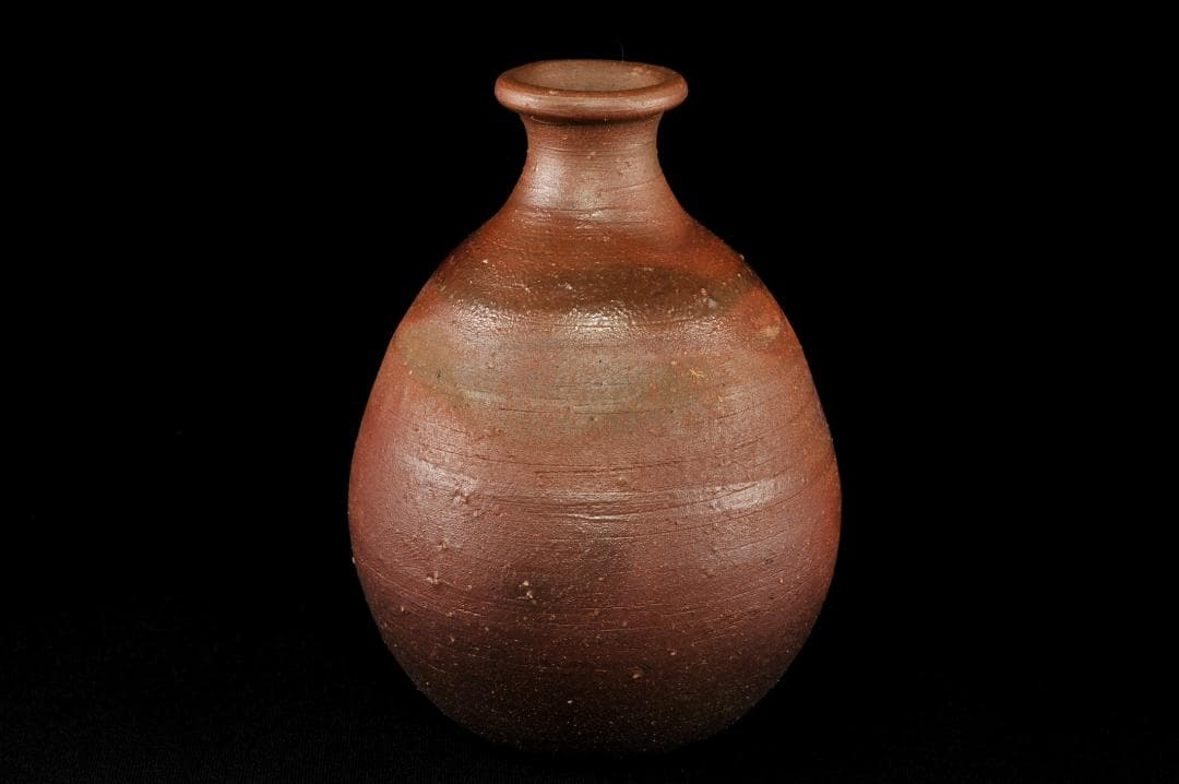 藤原雄 備前 徳利 共箱 人間国宝 父：藤原啓 茶道具 懐石道具