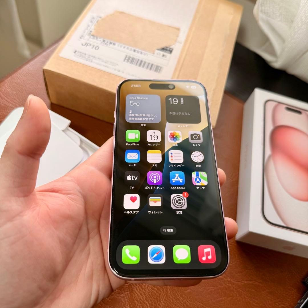 IPHONE 15 128GB PINK BT85% [美品]