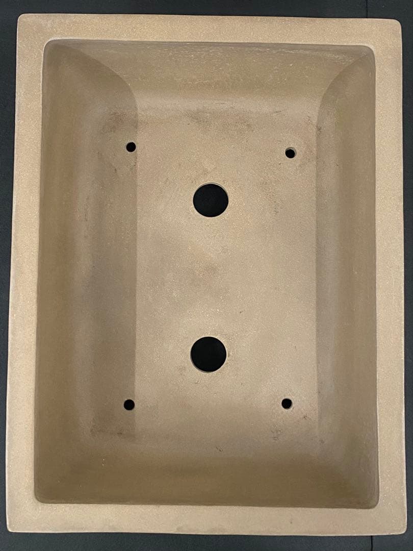 盆栽鉢　額面絵入盆栽鉢　長方鉢