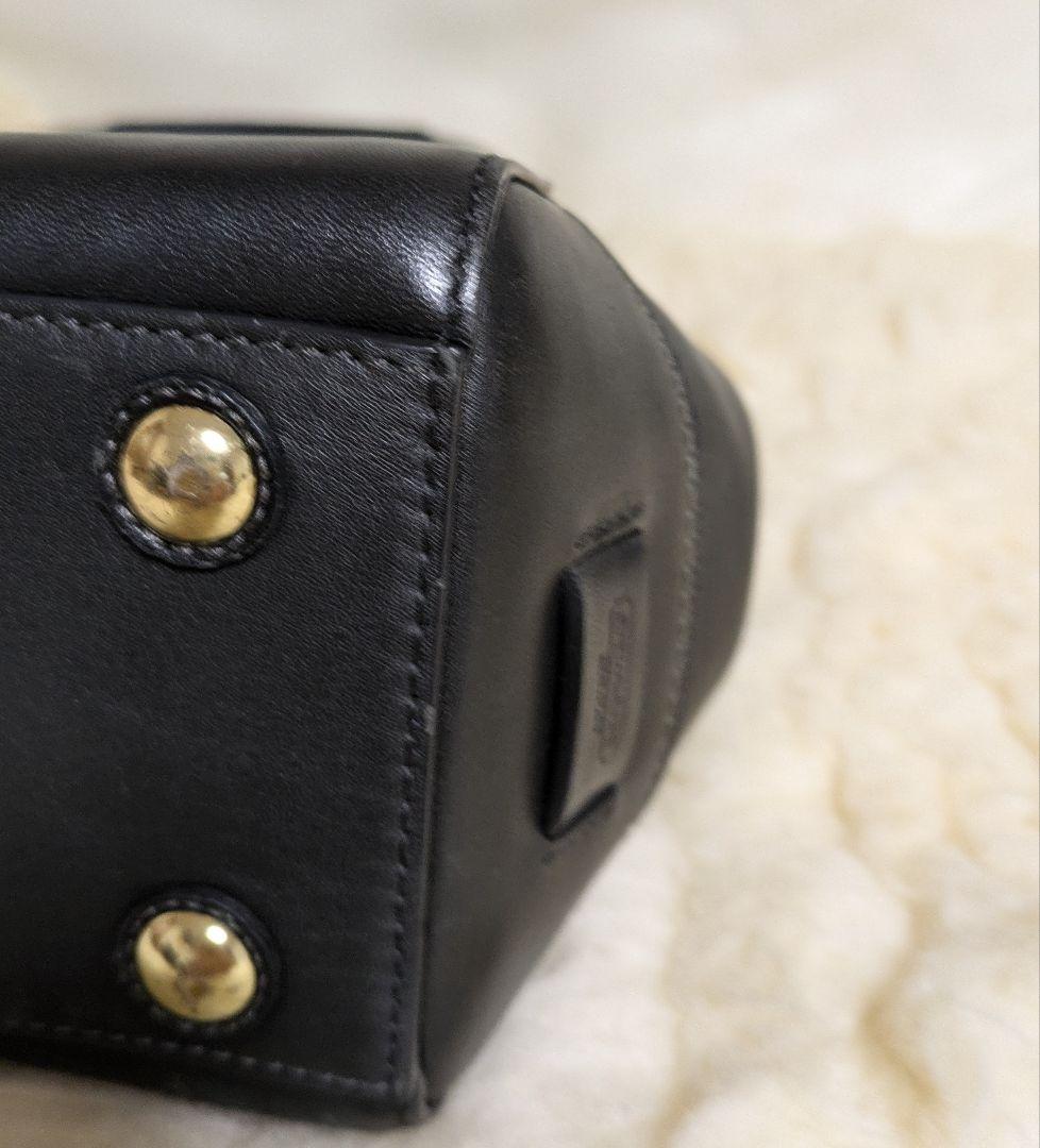 【美品】COACH コーチ ハンドバッグ 本革カウハイド 黒 ターンロック
