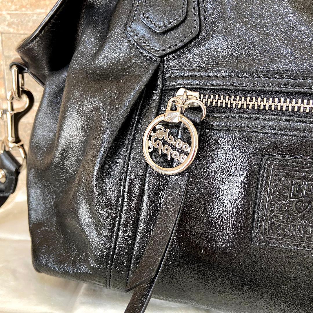 【美品】Coach Poppy 2way Bag Black 16285