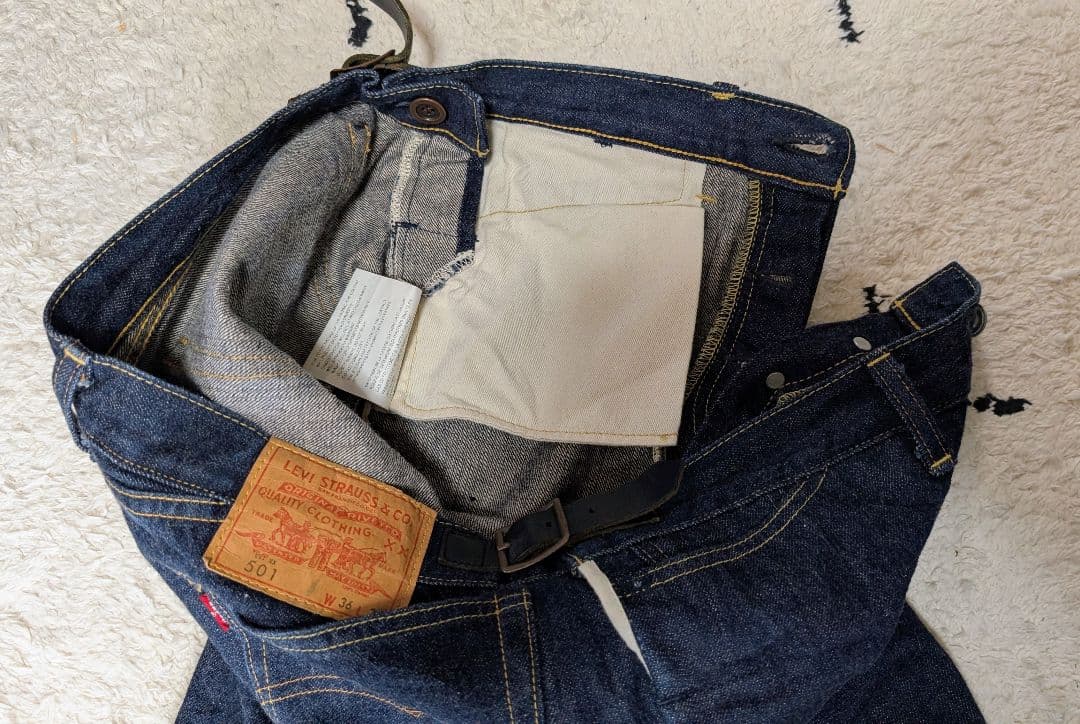 ジュンヤワタナベ リーバイス ダブルネーム 脇割り セルビッジ