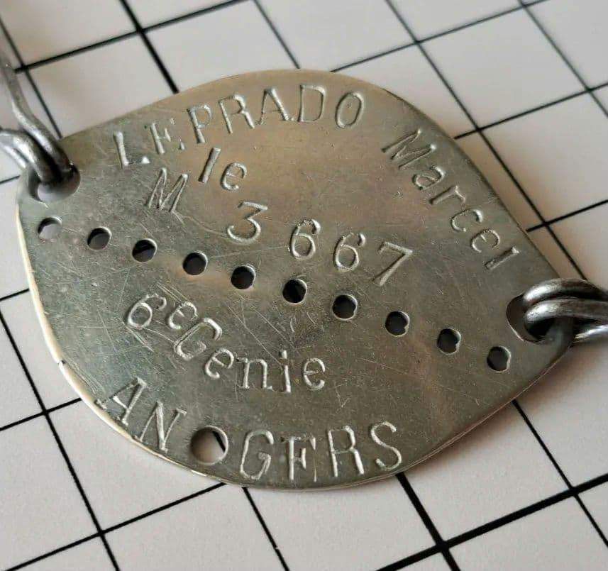 フランス軍 WW2 ヴィンテージ ミリタリー ドッグタグ ブレスレット