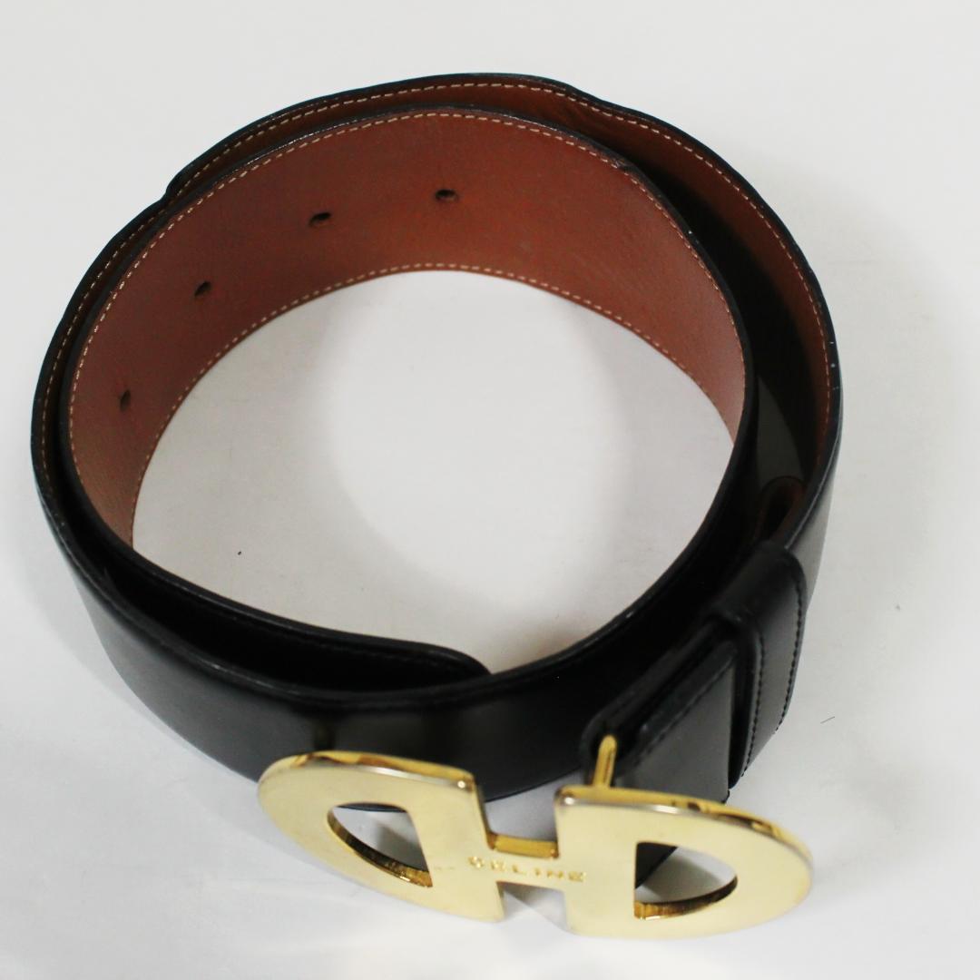 激レア 美品 セリーヌ 太ベルト ホースビット ヴィンテージ ゴールド ブラック