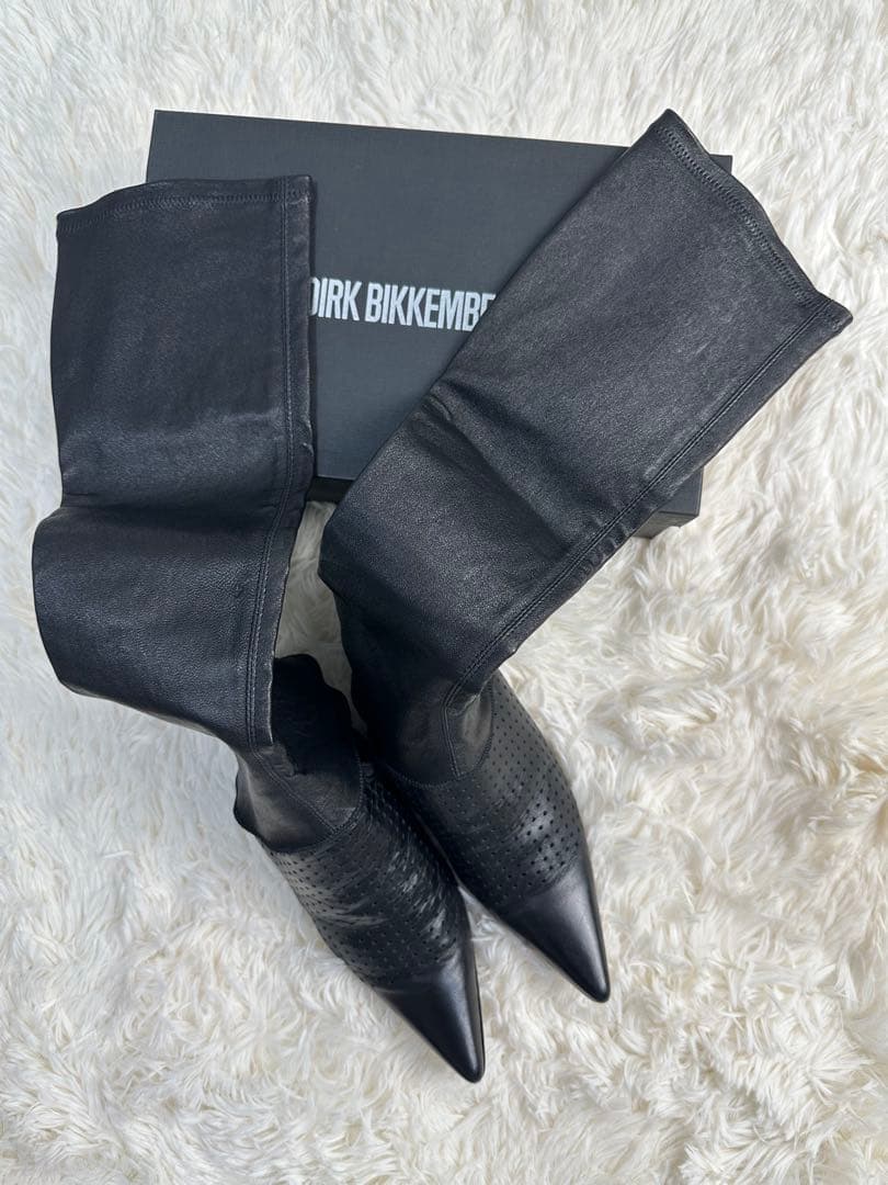 希少DIRK BIKKEMBERGS ブラックミュール＆ブーツ2way35.5